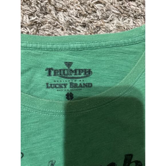 Triump Lucky Brand Tiger  T100 500cc Twin CHV T Shirt L - Picture 2 of 3